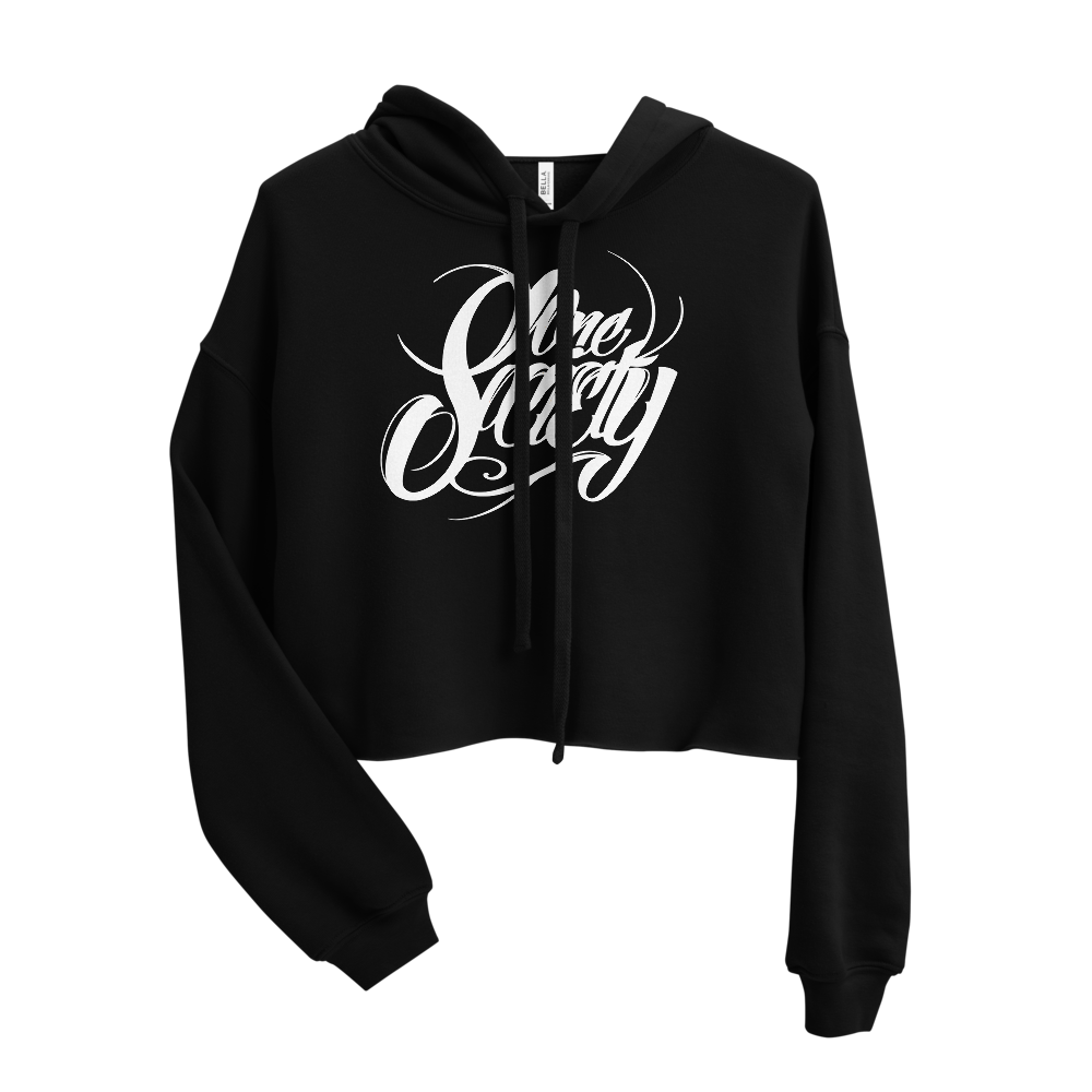Society Script Crop Hoodie