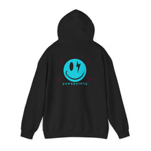 Electric Smile Hoodie — Blue Lightning Smiley Graphic Sweatshirt