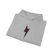 Lightning Bolt Hoodie — Minimal Graphic Pullover with Sleeve 'One Society' Text
