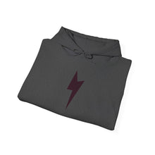 Lightning Bolt Hoodie — Minimal Graphic Pullover with Sleeve 'One Society' Text