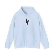 Electric Smile Hoodie — Blue Lightning Smiley Graphic Sweatshirt