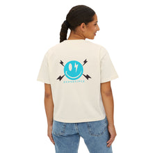 Boxy Tee — Minimal Lightning Bolt Graphic Tee (Back Smiley Lightning Design)
