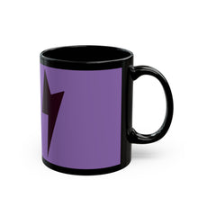 Purple Lightning Bolt Black Mug – Bold Graphic Coffee Cup (11oz & 15oz)